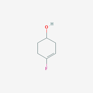 molecular formula C6H9FO B12986816 4-Fluorocyclohex-3-en-1-ol 