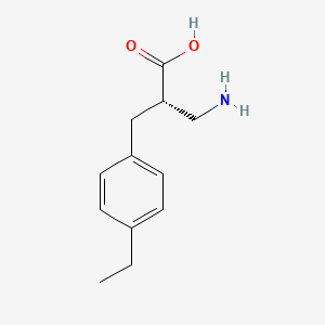 molecular formula C12H17NO2 B12986864 (S)-3-Amino-2-(4-ethylbenzyl)propanoic acid 