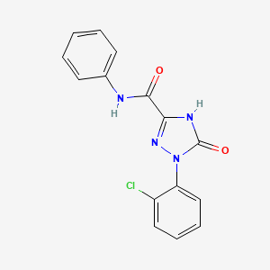 molecular formula C15H11ClN4O2 B12986869 1-(2-Chlorophenyl)-5-oxo-N-phenyl-2,5-dihydro-1H-1,2,4-triazole-3-carboxamide 