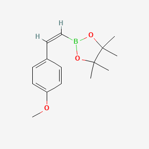 molecular formula C15H21BO3 B12986885 (Z)-2-(4-Methoxystyryl)-4,4,5,5-tetramethyl-1,3,2-dioxaborolane 