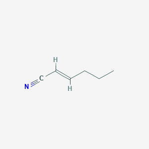 molecular formula C6H9N B12986891 (E)-hex-2-enenitrile 