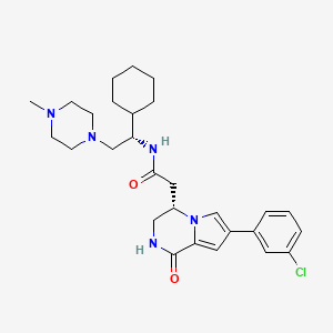 2-((S)-7-(3-Chlorophenyl)-1-oxo-1,2,3,4-tetrahydropyrrolo[1,2-a]pyrazin-4-yl)-N-((S)-1-cyclohexyl-2-(4-methylpiperazin-1-yl)ethyl)acetamide