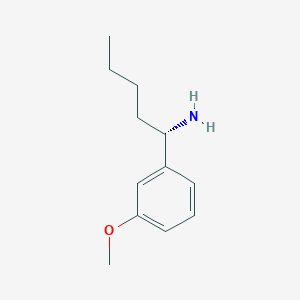 molecular formula C12H19NO B12986951 (S)-1-(3-Methoxyphenyl)pentan-1-amine 