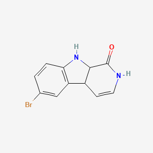 molecular formula C11H9BrN2O B12986977 6-Bromo-2,4a,9,9a-tetrahydro-1H-pyrido[3,4-b]indol-1-one 