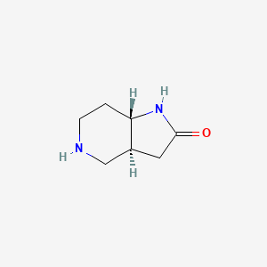 molecular formula C7H12N2O B12986980 Rel-(3aS,7aS)-octahydro-2H-pyrrolo[3,2-c]pyridin-2-one 