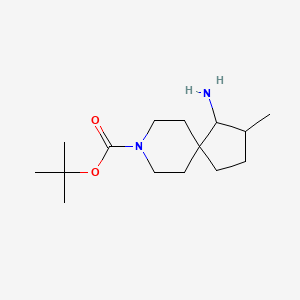 molecular formula C15H28N2O2 B12987006 tert-Butyl 1-amino-2-methyl-8-azaspiro[4.5]decane-8-carboxylate 