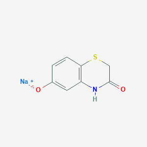 molecular formula C8H6NNaO2S B12987007 Sodium 3-oxo-3,4-dihydro-2H-benzo[b][1,4]thiazin-6-olate 