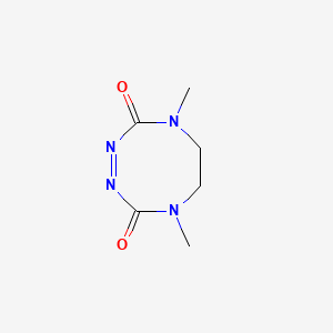 molecular formula C6H10N4O2 B12987043 4,7-Dimethyl-4,5,6,7-tetrahydro-1,2,4,7-tetrazocine-3,8-dione 