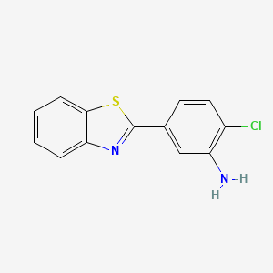 molecular formula C13H9ClN2S B1298708 5-Benzothiazol-2-yl-2-chloro-phenylamine CAS No. 292644-34-9