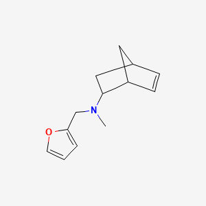 molecular formula C13H17NO B12987100 N-(furan-2-ylmethyl)-N-methylbicyclo[2.2.1]hept-5-en-2-amine 