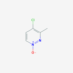 molecular formula C5H5ClN2O B12987121 4-Chloro-3-methylpyridazine 1-oxide 