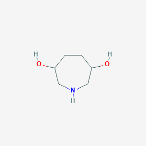 molecular formula C6H13NO2 B12987152 Azepane-3,6-diol 