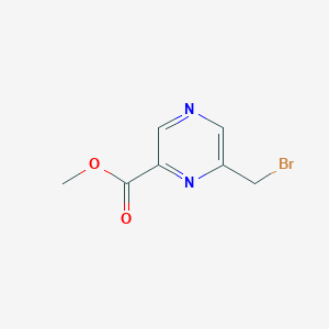 2-Pyrazinecarboxylic acid, 6-(bromomethyl)-, methyl ester