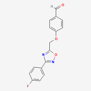 4-((3-(4-Fluorophenyl)-1,2,4-oxadiazol-5-yl)methoxy)benzaldehyde