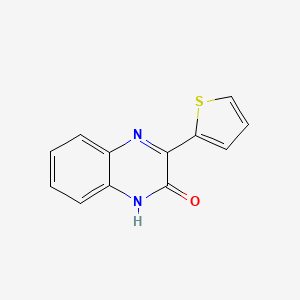molecular formula C12H8N2OS B1298725 2(1H)-喹喔啉酮，3-(2-噻吩基)- CAS No. 64532-10-1