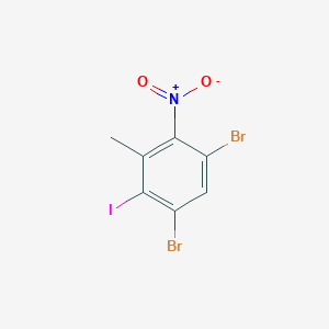 molecular formula C7H4Br2INO2 B12987252 1,5-Dibromo-2-iodo-3-methyl-4-nitrobenzene 