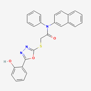 2-((5-(2-Hydroxyphenyl)-1,3,4-oxadiazol-2-yl)thio)-N-(naphthalen-2-yl)-N-phenylacetamide