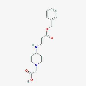 molecular formula C17H24N2O4 B12987294 2-(4-((3-(Benzyloxy)-3-oxopropyl)amino)piperidin-1-yl)aceticacid 