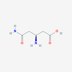 molecular formula C5H10N2O3 B12987323 (3S)-3,5-Diamino-5-oxopentanoic acid 