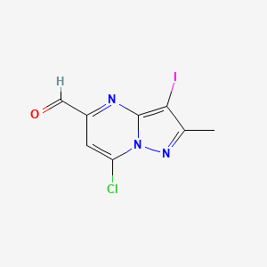 7-Chloro-3-iodo-2-methylpyrazolo[1,5-a]pyrimidine-5-carbaldehyde