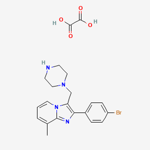 2-(4-Bromophenyl)-8-methyl-3-(piperazin-1-ylmethyl)imidazo[1,2-a]pyridine oxalate