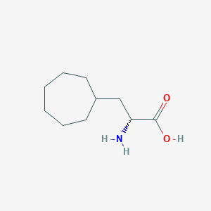 molecular formula C10H19NO2 B12987367 (R)-2-Amino-3-cycloheptylpropanoic acid 