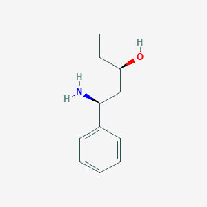 molecular formula C11H17NO B12987370 (1S,3R)-1-amino-1-phenylpentan-3-ol 