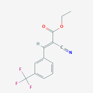 molecular formula C13H10F3NO2 B1298738 ethyl (2E)-2-cyano-3-[3-(trifluoromethyl)phenyl]prop-2-enoate CAS No. 149550-20-9