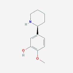 (S)-2-Methoxy-5-(piperidin-2-yl)phenol