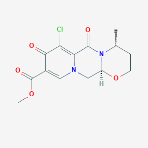 molecular formula C15H17ClN2O5 B12987397 ethyl (3S,7R)-11-chloro-7-methyl-9,12-dioxo-4-oxa-1,8-diazatricyclo[8.4.0.03,8]tetradeca-10,13-diene-13-carboxylate 