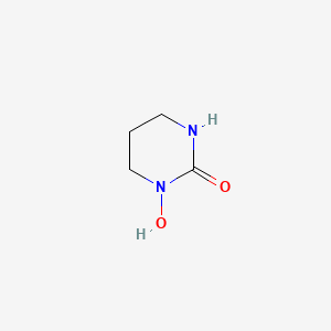 molecular formula C4H8N2O2 B12987405 1-Hydroxy-1,3-diazinan-2-one CAS No. 63656-07-5