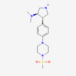 (3R,4S)-N,N-dimethyl-4-(4-(4-(methylsulfonyl)piperazin-1-yl)phenyl)pyrrolidin-3-amine