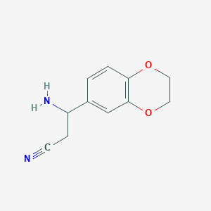 3-Amino-3-(2,3-dihydrobenzo[b][1,4]dioxin-6-yl)propanenitrile