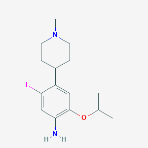 5-Iodo-2-isopropoxy-4-(1-methylpiperidin-4-yl)aniline