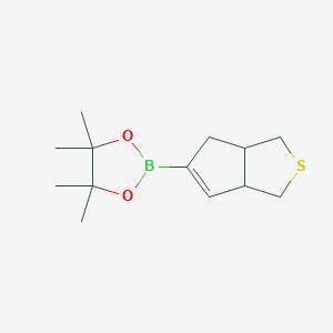 4,4,5,5-Tetramethyl-2-(3,3a,4,6a-tetrahydro-1H-cyclopenta[c]thiophen-5-yl)-1,3,2-dioxaborolane