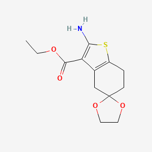 Ethyl 2-amino-6,7-dihydro-4H-spiro[benzo[b]thiophene-5,2'-[1,3]dioxolane]-3-carboxylate