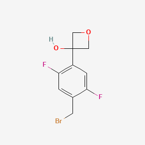 3-(4-(Bromomethyl)-2,5-difluorophenyl)oxetan-3-ol