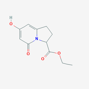 Ethyl 7-hydroxy-5-oxo-1,2,3,5-tetrahydroindolizine-3-carboxylate