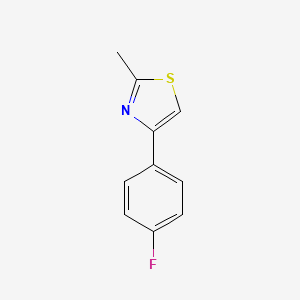 molecular formula C10H8FNS B1298754 4-(4-Fluorophenyl)-2-methylthiazole CAS No. 450-29-3
