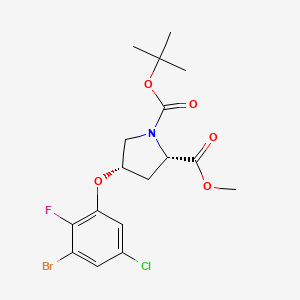 1-(tert-Butyl) 2-methyl (2S,4S)-4-(3-bromo-5-chloro-2-fluorophenoxy)pyrrolidine-1,2-dicarboxylate