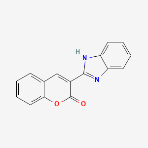 molecular formula C16H10N2O2 B1298756 3-(1H-benzimidazol-2-yl)-2H-chromen-2-one CAS No. 1032-97-9