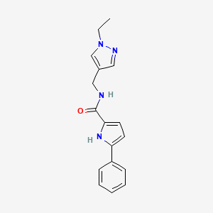 N-((1-Ethyl-1H-pyrazol-4-yl)methyl)-5-phenyl-1H-pyrrole-2-carboxamide