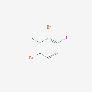 molecular formula C7H5Br2I B12987574 1,3-Dibromo-4-iodo-2-methylbenzene CAS No. 1263377-65-6