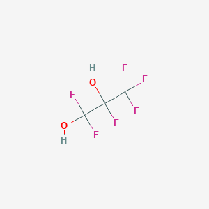 molecular formula C3H2F6O2 B12987586 1,1,2,3,3,3-Hexafluoropropane-1,2-diol 