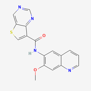 N-(7-methoxyquinolin-6-yl)thieno[3,2-d]pyrimidine-7-carboxamide