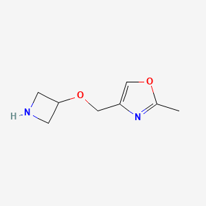 molecular formula C8H12N2O2 B12987601 4-((Azetidin-3-yloxy)methyl)-2-methyloxazole 