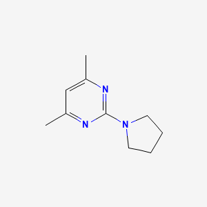molecular formula C10H15N3 B1298762 4,6-Dimethyl-2-pyrrolidin-1-ylpyrimidine CAS No. 24306-25-0