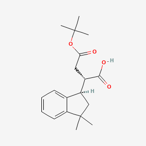 (S)-4-(tert-Butoxy)-2-((R)-3,3-dimethyl-2,3-dihydro-1H-inden-1-yl)-4-oxobutanoic acid