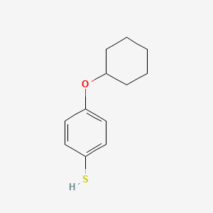 molecular formula C12H16OS B12987625 4-(Cyclohexyloxy)benzenethiol 