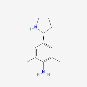 (R)-2,6-Dimethyl-4-(pyrrolidin-2-yl)aniline